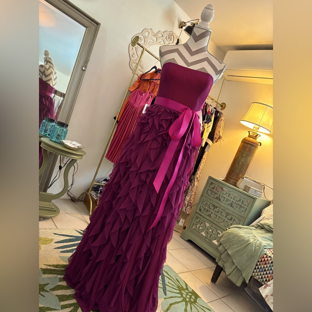 Aiden Magenta Ruffled Dress💗